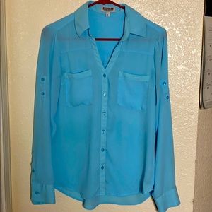 Dressy light blue blouse